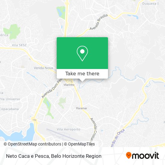 Neto Caca e Pesca map