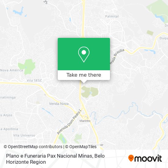 Plano e Funeraria Pax Nacional Minas map