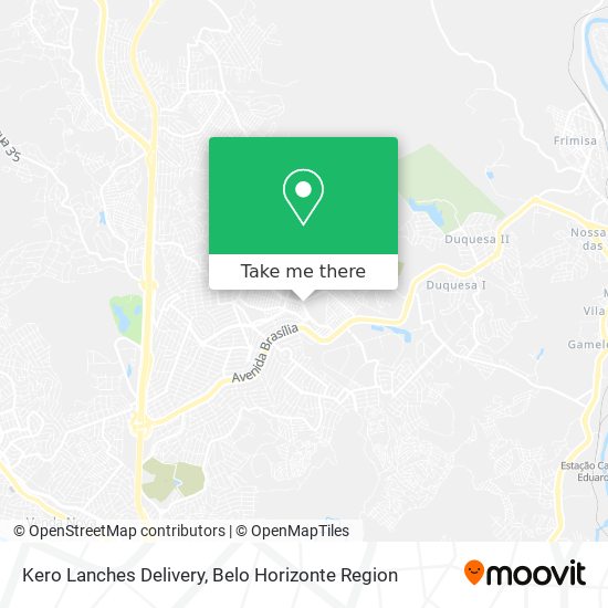 Kero Lanches Delivery map