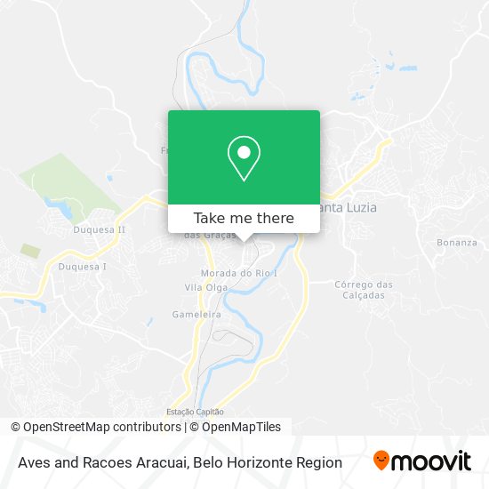 Aves and Racoes Aracuai map