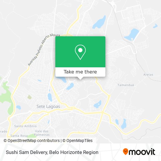 Sushi Sam Delivery map