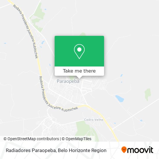 Radiadores Paraopeba map