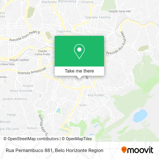 Rua Pernambuco 881 map