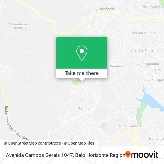 Avenida Campos Gerais 1047 map