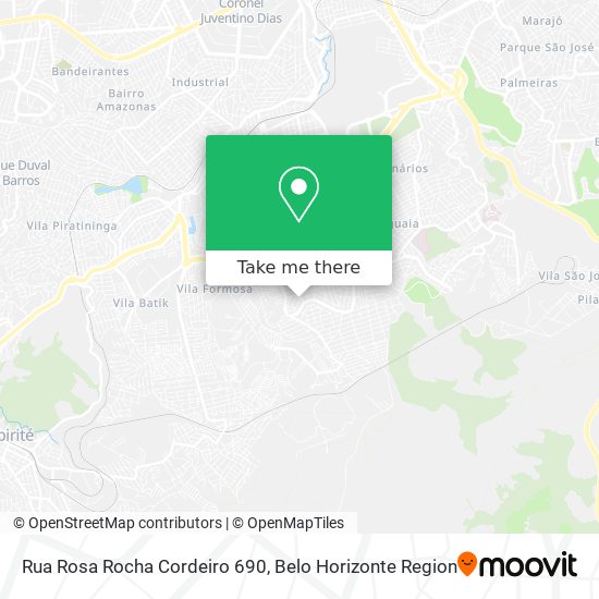 Rua Rosa Rocha Cordeiro 690 map
