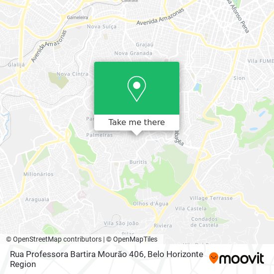 Mapa Rua Professora Bartira Mourão 406