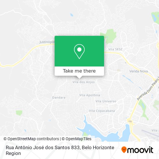 Rua Antônio José dos Santos 833 map