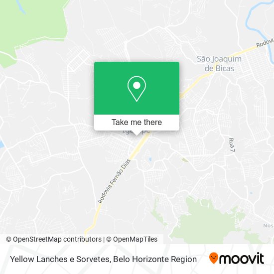 Yellow Lanches e Sorvetes map