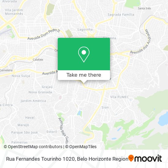 Rua Fernandes Tourinho 1020 map