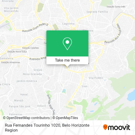 Rua Fernandes Tourinho 1020 map