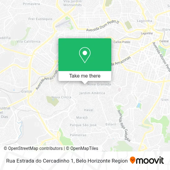 Rua Estrada do Cercadinho 1 map