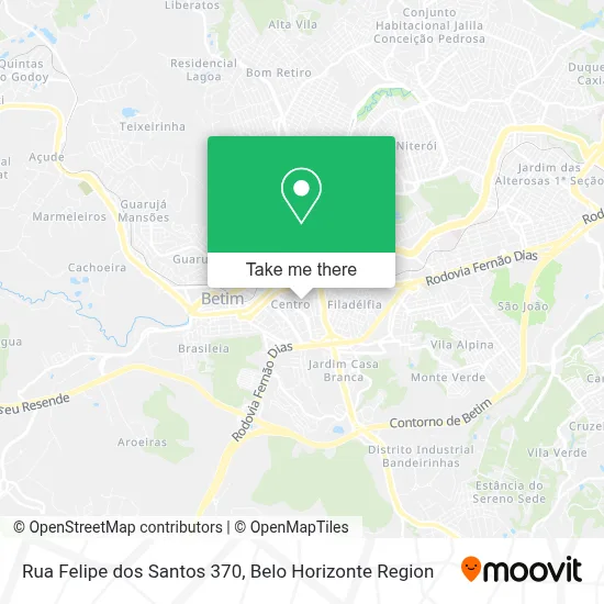 Rua Felipe dos Santos 370 map