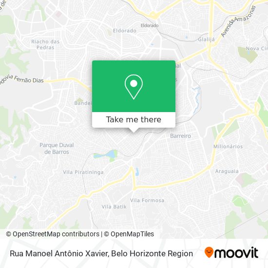 Rua Manoel Antônio Xavier map
