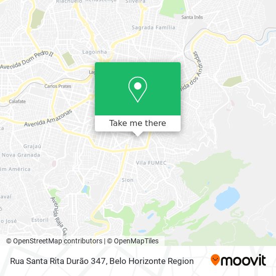 Mapa Rua Santa Rita Durão 347