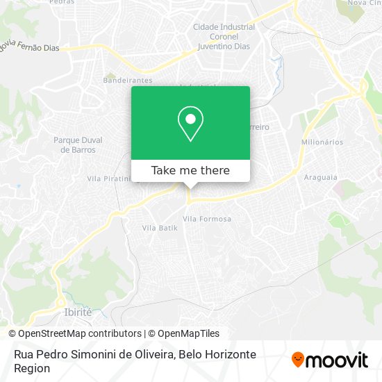 Rua Pedro Simonini de Oliveira map