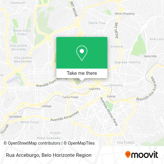 Rua Arceburgo map