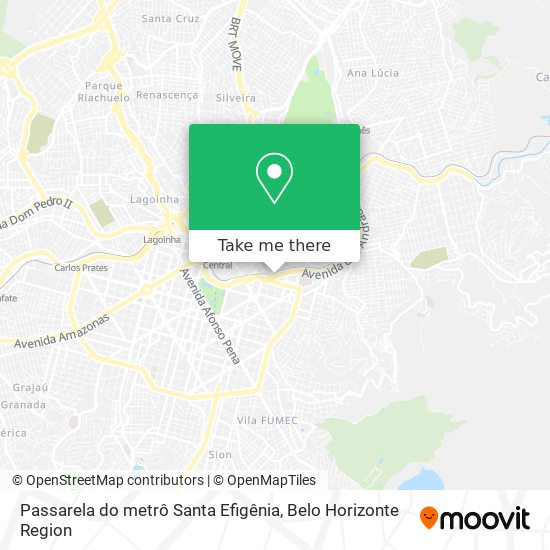 Passarela do metrô Santa Efigênia map