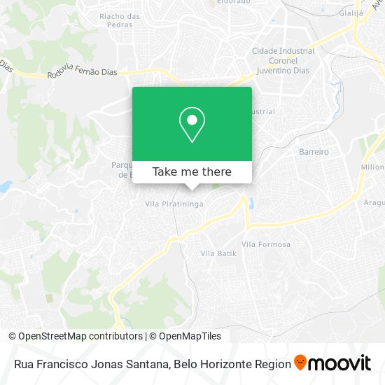 Rua Francisco Jonas Santana map