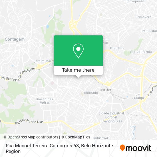 Mapa Rua Manoel Teixeira Camargos 63