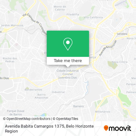 Avenida Babita Camargos 1375 map