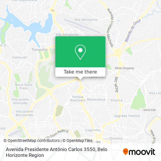 Avenida Presidente Antônio Carlos 3550 map