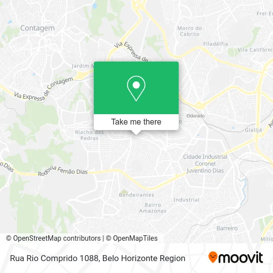 Rua Rio Comprido 1088 map