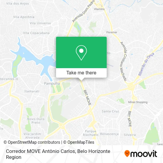 Corredor MOVE Antônio Carlos map
