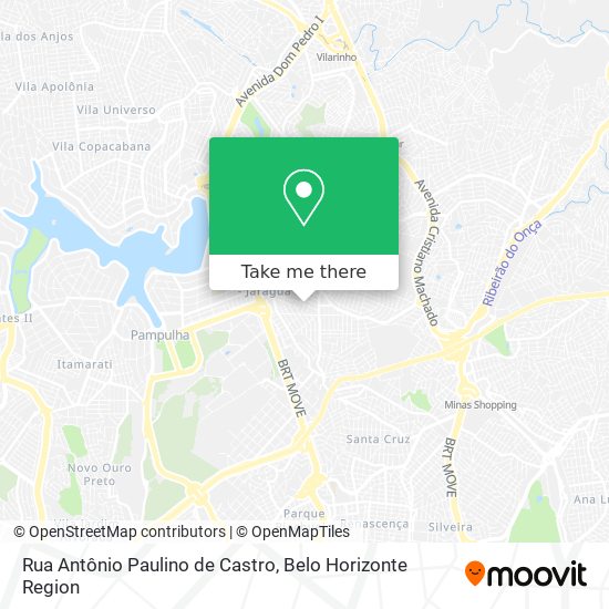 Mapa Rua Antônio Paulino de Castro