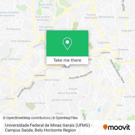 Universidade Federal de Minas Gerais (UFMG) - Campus Saúde map