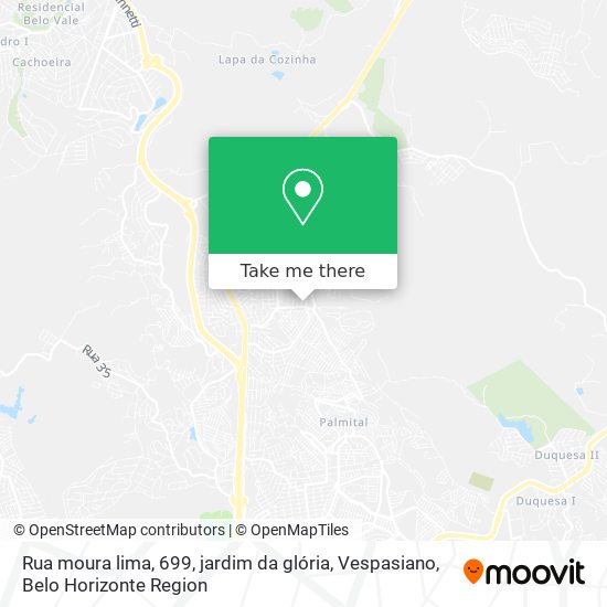 Rua moura lima, 699, jardim da glória, Vespasiano map