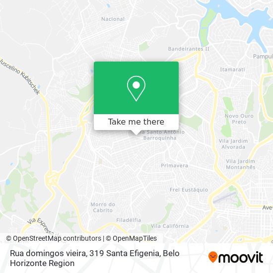 Rua domingos vieira, 319 Santa Efigenia map