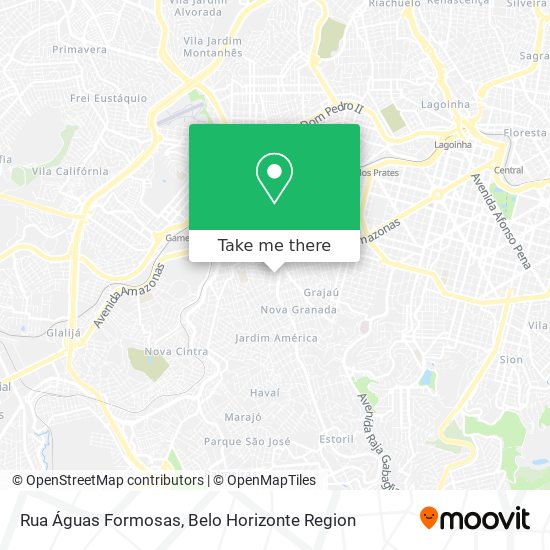 Rua Águas Formosas map