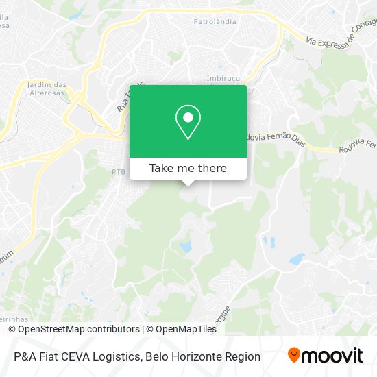 P&A Fiat CEVA Logistics map