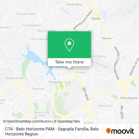 CTA - Belo Horizonte PAM - Sagrada Familia map