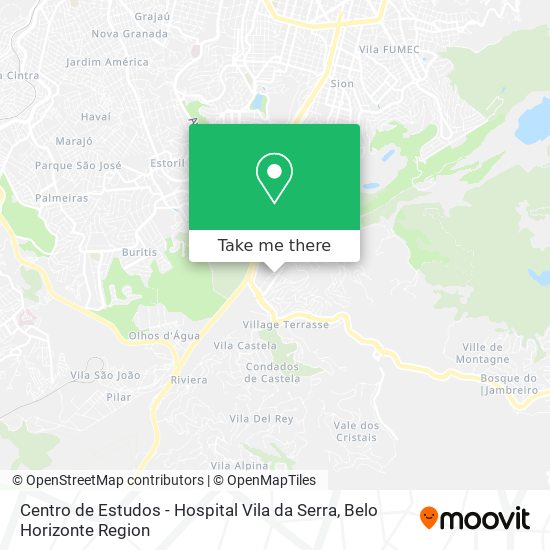 Mapa Centro de Estudos - Hospital Vila da Serra