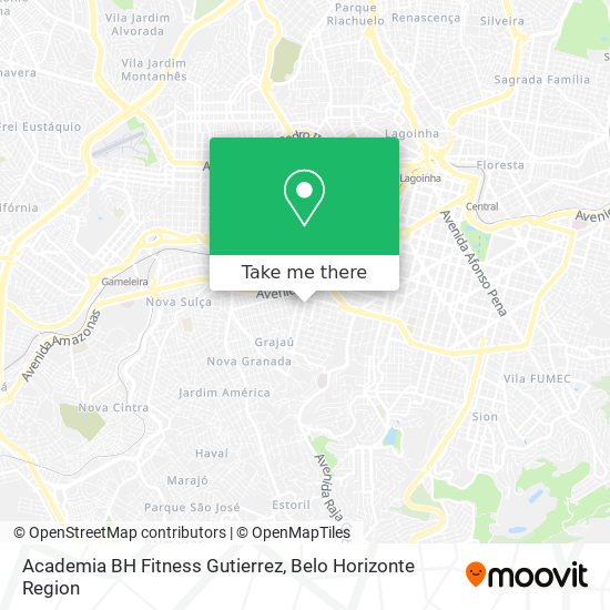 Academia BH Fitness Gutierrez map