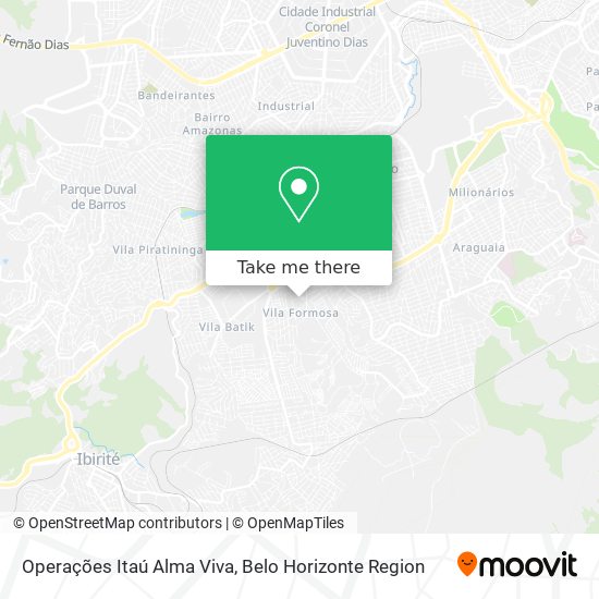 Operações Itaú Alma Viva map