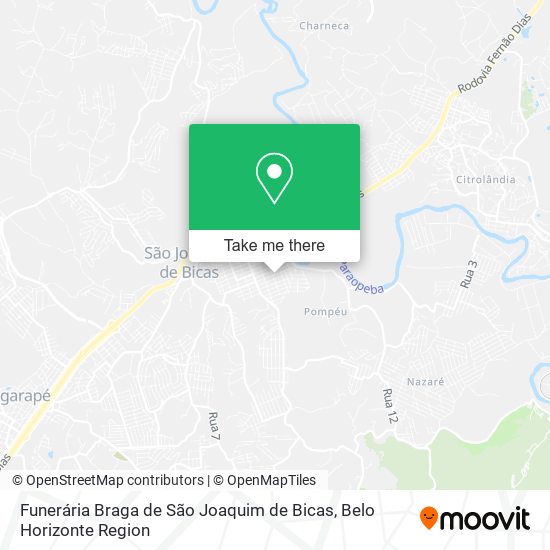 Funerária Braga de São Joaquim de Bicas map