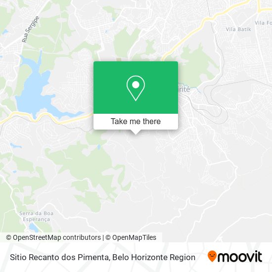 Sitio Recanto dos Pimenta map