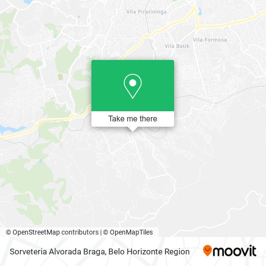 Sorveteria Alvorada Braga map