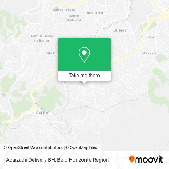 Mapa Acaizada Delivery BH