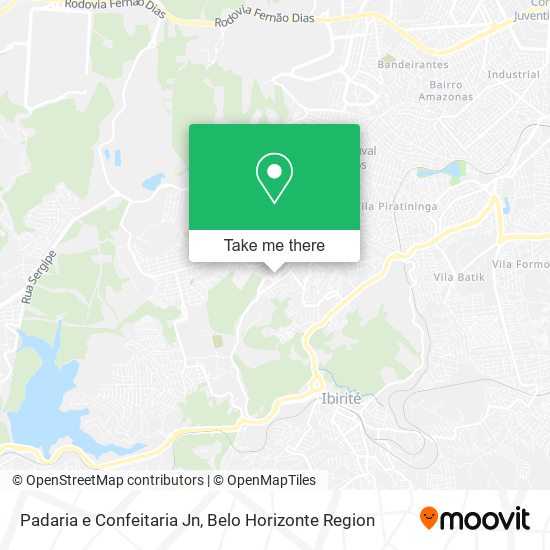 Padaria e Confeitaria Jn map