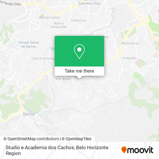Mapa Studio e Academia dos Cachos