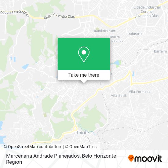 Marcenaria Andrade Planejados map