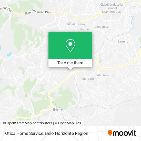 Otica Home Service map