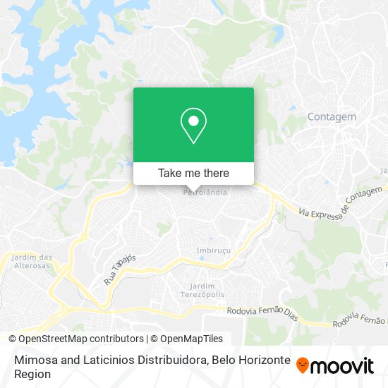 Mimosa and Laticinios Distribuidora map
