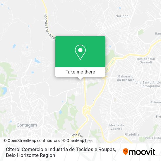 Citerol Comércio e Indústria de Tecidos e Roupas map
