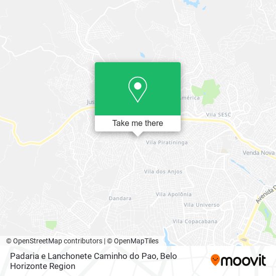 Padaria e Lanchonete Caminho do Pao map