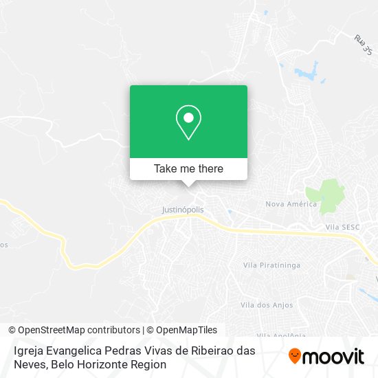 Igreja Evangelica Pedras Vivas de Ribeirao das Neves map