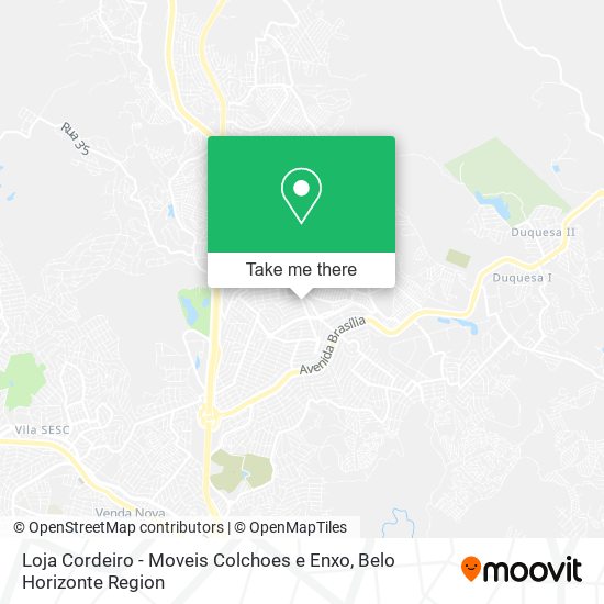 Mapa Loja Cordeiro - Moveis Colchoes e Enxo